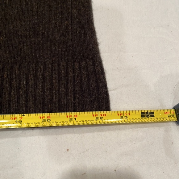 Dark Green/Brown V Neck Sweater 80% Lambs Wool / 20% Nylon Men’s XL - Picture 10 of 16